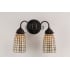 Meyda Tiffany 15" Wide 2 Light Double Sconce with Stained Glass Shades N/A