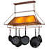 Meyda Tiffany 39" L Simple Mission Pot Rack Rust / Amber Mica