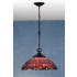 Meyda Tiffany Single Light 20" Wide Pendant with Handmade Shade Verdi Washed Ebony
