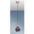 Meyda Tiffany Single Light Mini Pendant from the Metro Handkerchief Collection Red/Blue Stripe Fused