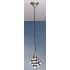 Meyda Tiffany Single Light 9" Wide Mini Pendant with Handmade Shade Black / White Checker Fused