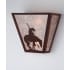 Meyda Tiffany 13" Wide 2 Light Wall Sconce with Mica Glass Shade Rust