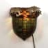Meyda Tiffany Acorn & Oak Leaves 12" Wide Single Light Wall Washer with Stained Glass Shade Tiffany Glass