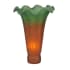 Meyda Tiffany Pond Lily 5" Tall Lamp Shade Amber / Green