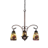 Meyda Tiffany Pinecone Dome 3 Light 23" Wide Chandelier with Tiffany Glass Shade Bronze