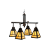 Meyda Tiffany Valencia Mission 4 Light 30" Wide Chandelier with Yellow Acrylic Shade Bronze