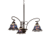 Meyda Tiffany Tiffany Peacock Feather 3 Light 32" Wide Chandelier Mahogany Bronze