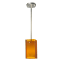 Meyda Tiffany 5" Square Quadrato Amber Mini Pendant Medium Amber