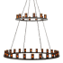 Meyda Tiffany Loxley 36 Light 72" Wide Pillar Candle Style Chandelier with Amber Glass Shades - Timeless Bronze Finish Timeless Bronze