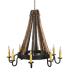 Meyda Tiffany Barrel Stave Madera 8 Light 27" Wide Taper Candle Style Chandelier Oil Rubbed Bronze