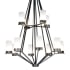 Meyda Tiffany Galen 12 Light 60" Wide Wrought Iron Candle Style Chandelier Wrought Iron