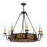 Meyda Tiffany Delano 11 Light 36" Wide Taper Candle Style Chandelier Rust