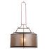 Meyda Tiffany 26" W Simple Mission Inverted Pendant Cafe Noir-Rust / Silver Mica Amber Mica Diffuser