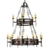 Meyda Tiffany Toscano 15 Light 48" Wide Taper Candle Style Chandelier Mahogany Bronze