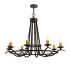 Meyda Tiffany Octavia 8 Light 38" Wide Taper Candle Style Chandelier Chestnut