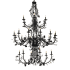 Meyda Tiffany Pinecone 24 Light 60" Wide Taper Candle Style Chandelier Chestnut