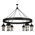 Meyda Tiffany Rutland 6 Light 66" Wide Chandelier Black