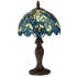 Meyda Tiffany Nightfall Wisteria 1 Light 14" Tall Hand-Crafted Table Lamp with Stained Glass Mahogany Bronze