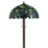 Meyda Tiffany Nightfall Wisteria 2 Light 63" Tall Hand-Crafted Floor Lamp with Stained Glass Mahogany Bronze