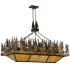 Meyda Tiffany Pine Lake 8 Light 60" Wide Linear Pendant Antique Copper
