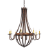 Meyda Tiffany Barrel Stave Madera 8 Light 42" Wide Taper Candle Style Chandelier - Rococo Finish Rococo