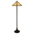 Meyda Tiffany Belvidere 3 Light 61" Tall Hand-Crafted Floor Lamp with Stained Glass Mahogany Bronze