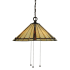 Meyda Tiffany Belvidere 3 Light 20" Wide Hand-Crafted Pendant with Stained Glass Mahogany Bronze