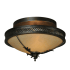 Meyda Tiffany Hoja 2 Light 15" Wide Semi-Flush Bowl Ceiling Fixture French Bronzed