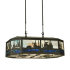 Meyda Tiffany Long Deer 6 Light 32" Wide Linear Pendant Oil Rubbed Bronze