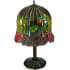 Meyda Tiffany Vizcaya Mosaic 2 Light 23" Tall Hand-Crafted Table Lamp with Stained Glass Mahogany Bronze