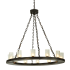 Meyda Tiffany Loxley 36 Light 72" Wide Pillar Candle Style Chandelier with Clear, Seedy Glass Shades - Timeless Bronze Finish Timeless Bronze