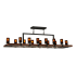Meyda Tiffany Grand Terrace 20 Light 72" Wide Wrought Iron Candle Style Chandelier Natural Wood / Wrought Iron