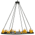 Meyda Tiffany Deina 28 Light 60" Wide Taper Candle Style Chandelier Smoke
