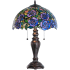 Meyda Tiffany Tiffany Rosebush 2 Light 24" Tall Hand-Crafted Table Lamp with Stained Glass Mahogany Bronze