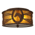 Meyda Tiffany Horseshoe 2 Light 14" Wide Semi-Flush Drum Ceiling Fixture - Red Rust Finish Red Rust