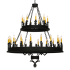 Meyda Tiffany Asen 27 Light 48" Wide Taper Candle Style Chandelier Costello Black
