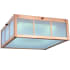 Meyda Tiffany Beck 13" Wide LED Flush Mount Square Ceiling Fixture Copper