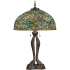 Meyda Tiffany Labernum Trellis 2 Light 35.5" Tall Hand-Crafted Table Lamp with Stained Glass Mahogany Bronze
