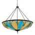 Meyda Tiffany Cowette 3 Light 43" Wide Pendant Mahogany Bronze