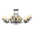 Meyda Tiffany Kean Moins 20 Light 34" Wide Pillar Candle Style Chandelier Custom