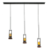 Meyda Tiffany Grand Terrace 3 Light 6" Wide Pillar Candle Multi Light Pendant Natural Wood
