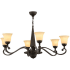 Meyda Tiffany Muirfield 6 Light 44" Wide Chandelier Rust / Custom