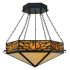 Meyda Tiffany Hexagon Logo 6 Light 48" Wide Pendant N/A