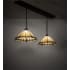 Meyda Tiffany Belvidere 2 Light 17" Wide Multi Light Pendant Mahogany Bronze