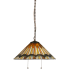 Meyda Tiffany Pueblo Garland 2 Light 18" Wide Hand-Crafted Pendant with Stained Glass Mahogany Bronze