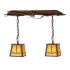 Meyda Tiffany Pine Branch Valley View 2 Light 9" Wide Multi Light Pendant Rust