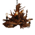 Meyda Tiffany Driftwood 5 Light 30" Wide Abstract Chandelier Natural Wood / Mahogany Bronze