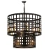 Meyda Tiffany Cilindro Golpe 12 Light 40" Wide Cage Pendant Mahogany Bronze
