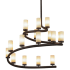 Meyda Tiffany French Horn 17 Light 60" Wide Chandelier Oil Rubbed Bronze