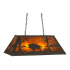 Meyda Tiffany Buffalo at Lake 6 Light 33" Wide Linear Pendant Timeless Bronze